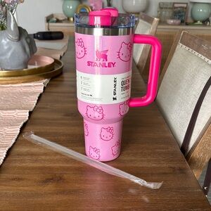 Stanley Pink Party Tumbler with Hello Kitty Design
